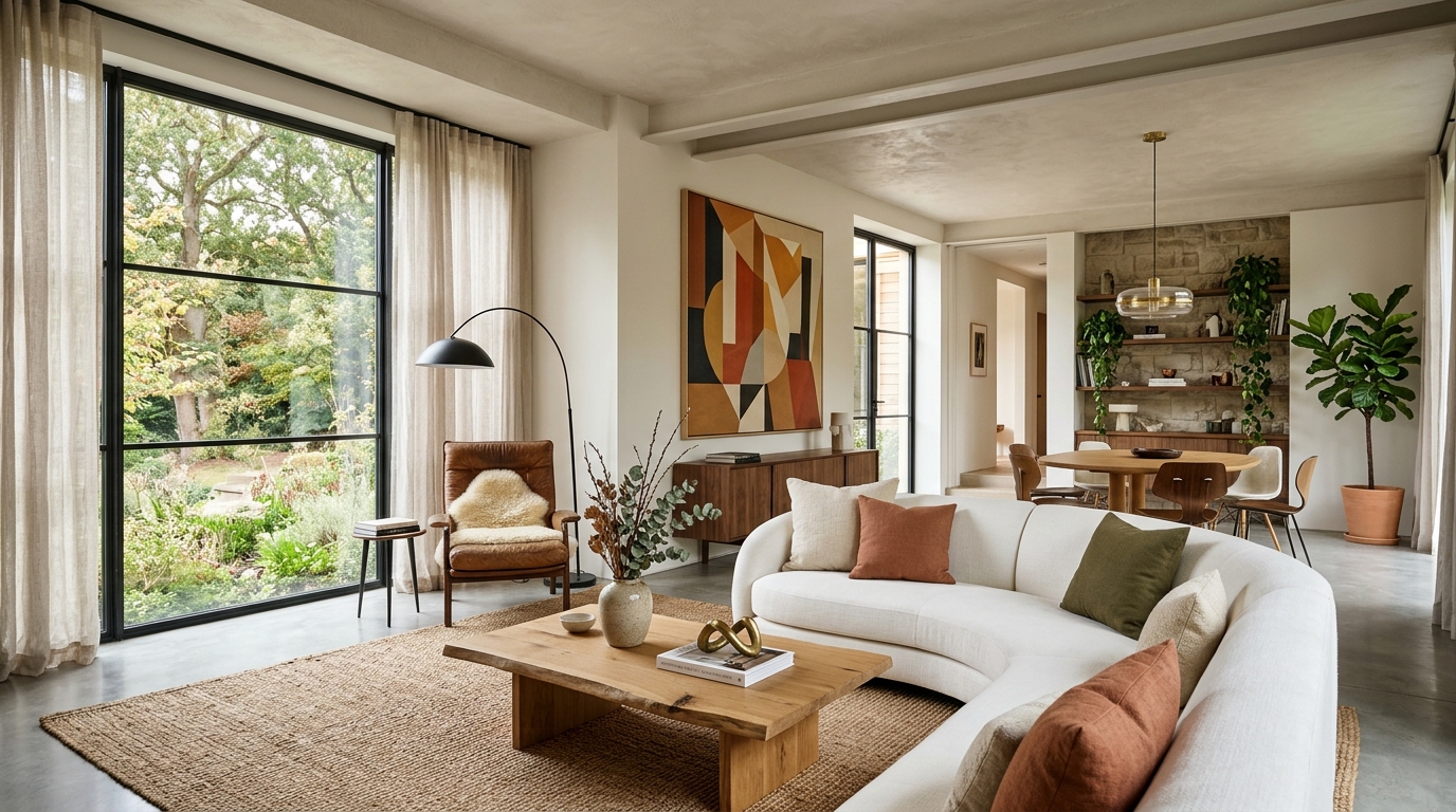 High-end interior design visual depicting small apartment balcony lighting ideas