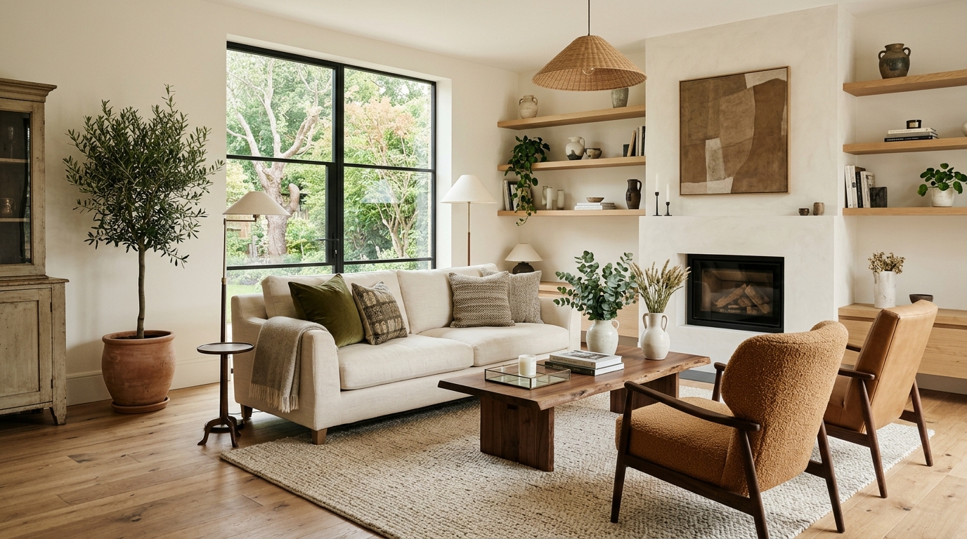 High-end interior design visual depicting small apartment balcony lighting ideas