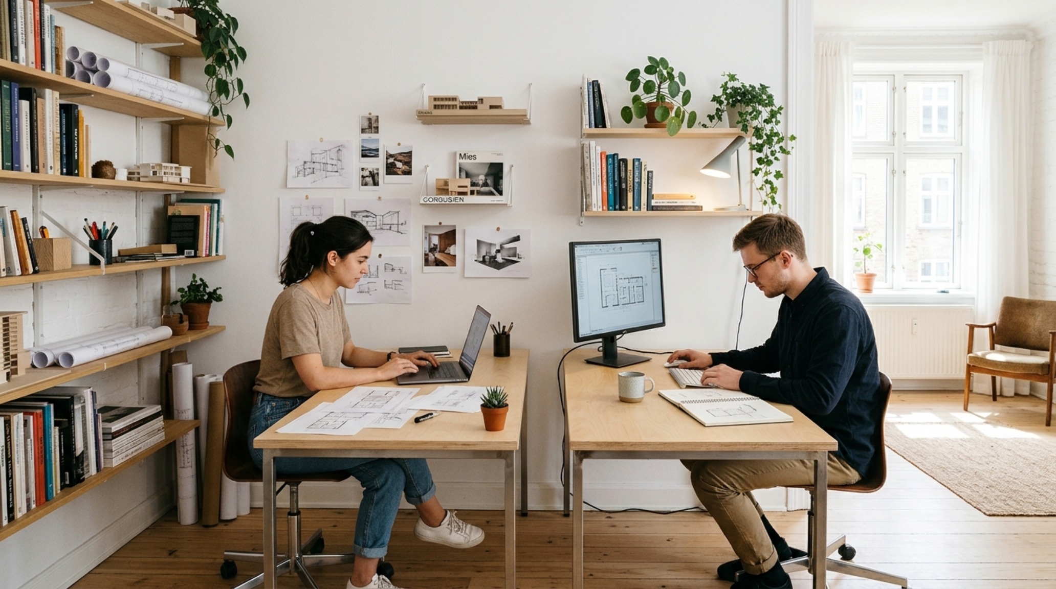 small space architect desks in a compact urban studio with wall-mounted shelving and a slim floating desk surface to maximize floor area. small space architect desks in a compact urban studio with wall-mounted shelving and a slim floating desk surface to maximize floor area.