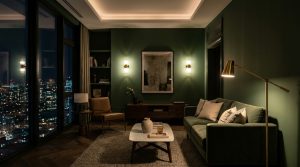 Architectural Color Drenching: Scaling The Sage Green And Slate Blue Gradient For Small Living Spaces – Visual 5