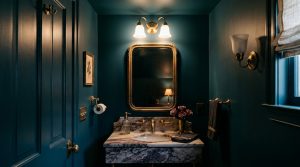 Architectural Indigo: Engineering Spatial Depth Through Color Drenching And Structural Geometry – Visual 8