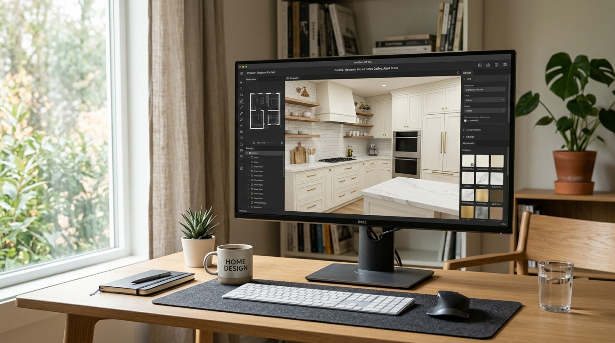 best free home design apps 2026 interface showing a high-end kitchen remodel with unlacquered brass fixtures and custom cabinetry details. best free home design apps 2026 interface showing a high-end kitchen remodel with unlacquered brass fixtures and custom cabinetry details.