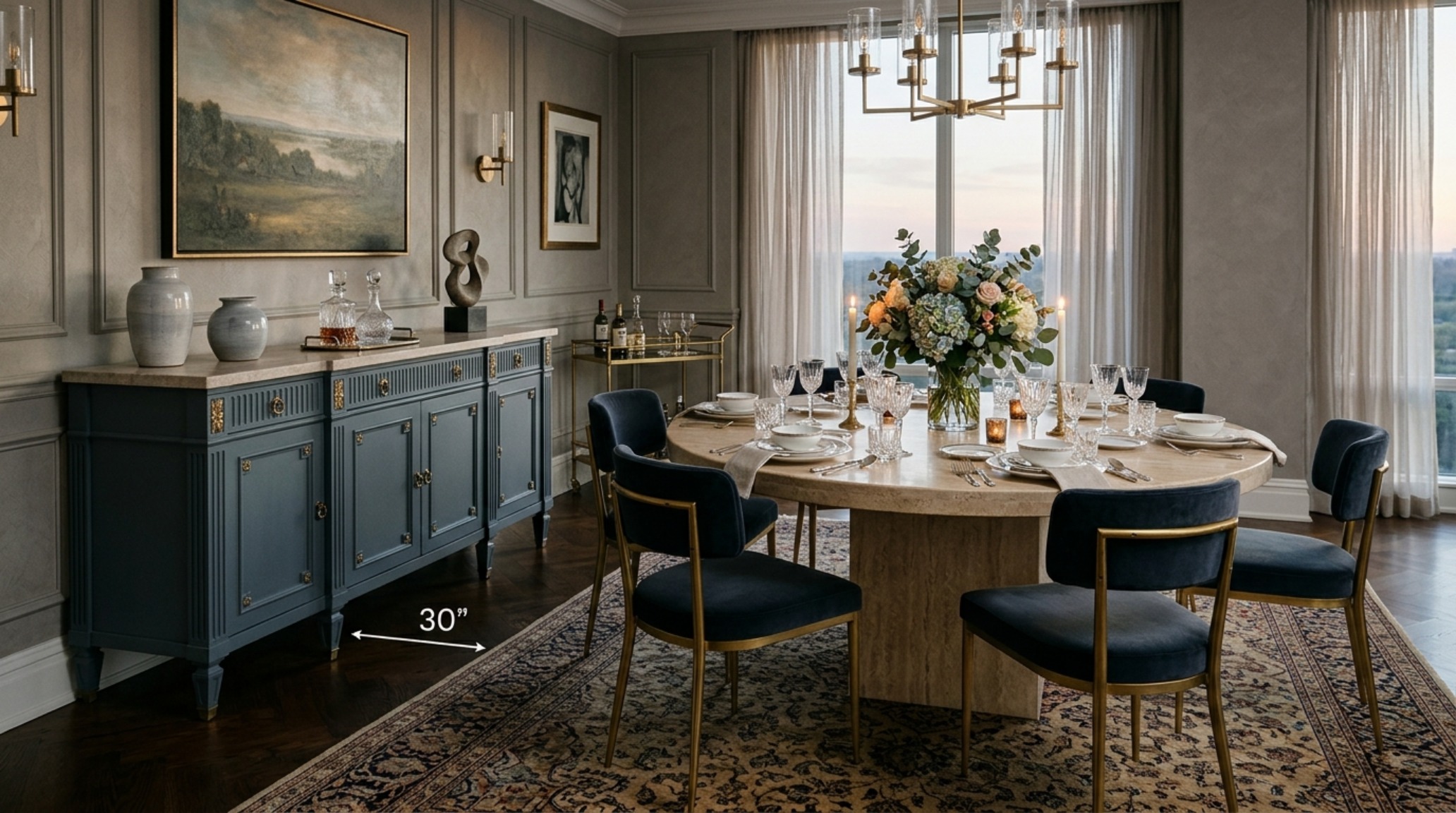 Luxury chalk paint furniture decor ideas featuring a custom-mixed sage green sideboard with 30-inch chair clearances in a formal dining room. Luxury chalk paint furniture decor ideas featuring a custom-mixed sage green sideboard with 30-inch chair clearances in a formal dining room.