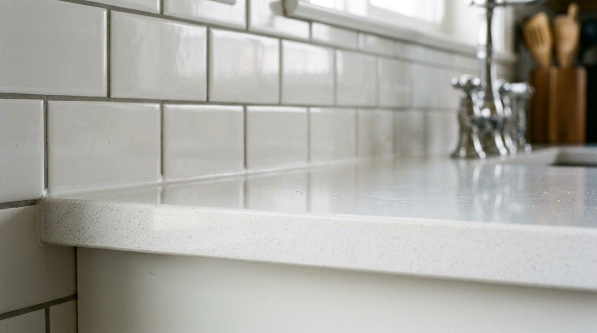 granite vs quartz countertops 2013 comparing the subtle veining of engineered stone against a full-height marble backsplash granite vs quartz countertops 2013 comparing the subtle veining of engineered stone against a full-height marble backsplash