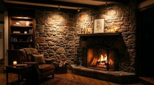 Corner Stone Fireplace: The Architectural Blueprint & Spatial Flow Guide – Visual 3