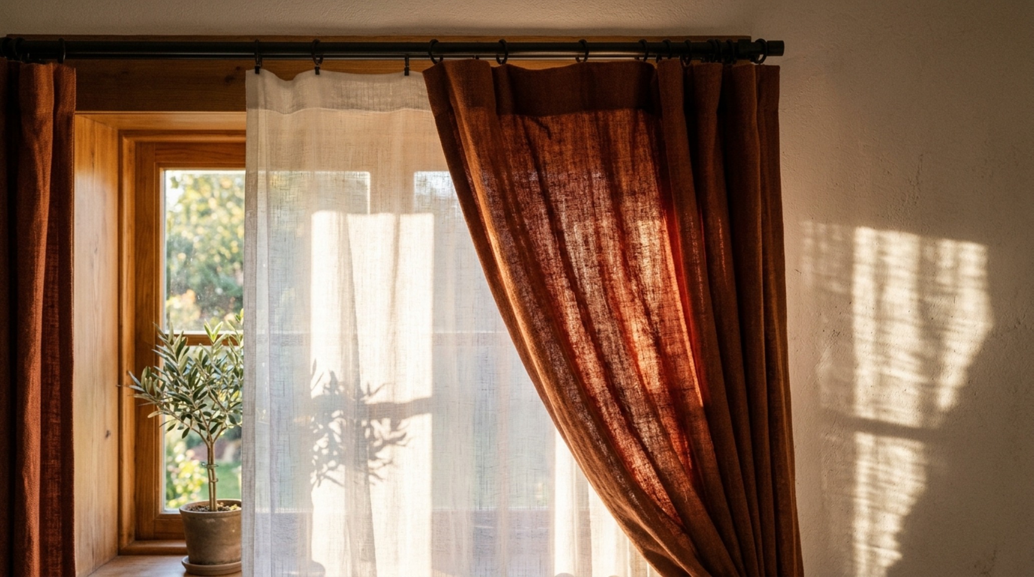 curtain designs for windows lighting guide illustrating the diffusion of 10 AM sunlight through layered neutral drapery in a primary bedroom. curtain designs for windows lighting guide illustrating the diffusion of 10 AM sunlight through layered neutral drapery in a primary bedroom.