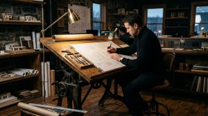 Engineering The Drafting Sanctuary: Why True Architect Desks Demand A 150cm Blueprint Benchmark – Visual 5
