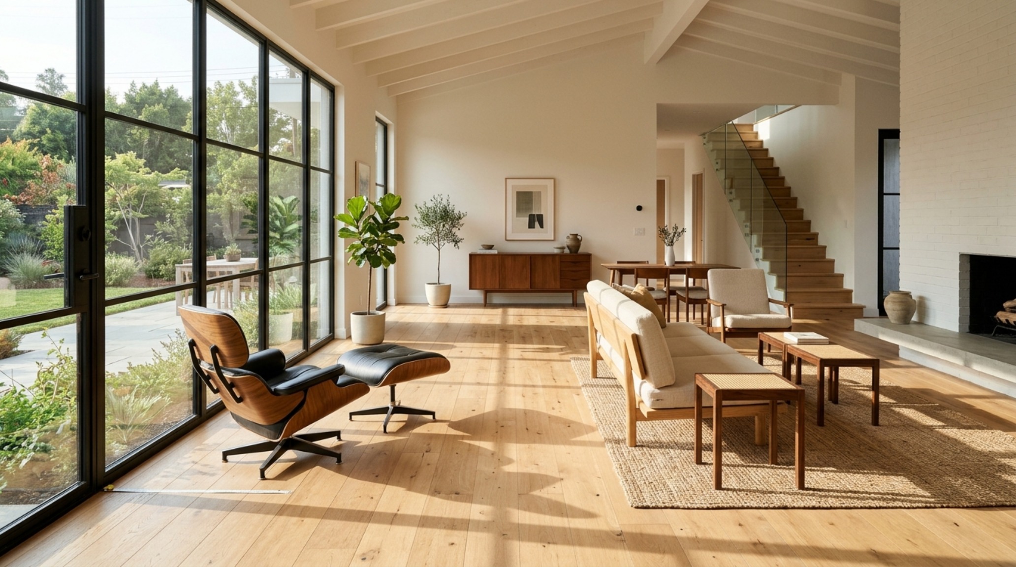 modern design on a budget spatial layout featuring a 36-inch walkway and a low-profile sofa on tapered legs with warm natural light. modern design on a budget spatial layout featuring a 36-inch walkway and a low-profile sofa on tapered legs with warm natural light.