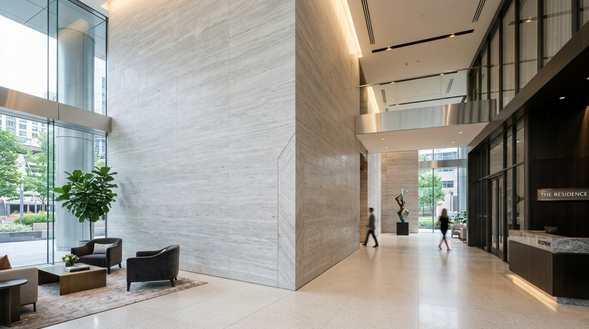 luxury wall panels interior design textures showing honed silver travertine stone panels with precise 1/8-inch mitered edges. luxury wall panels interior design textures showing honed silver travertine stone panels with precise 1/8-inch mitered edges.