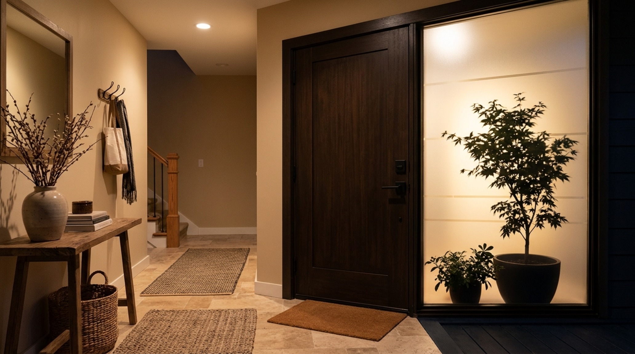 ideas for front doors lighting guide showing a high-CRI backlit frosted glass sidelight providing soft diffused privacy lighting ideas for front doors lighting guide showing a high-CRI backlit frosted glass sidelight providing soft diffused privacy lighting