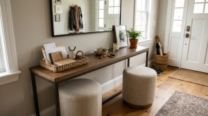 Ergonomic Mastery: Functional & Space Saving Hacks For Entryway Console Tables – Visual 14