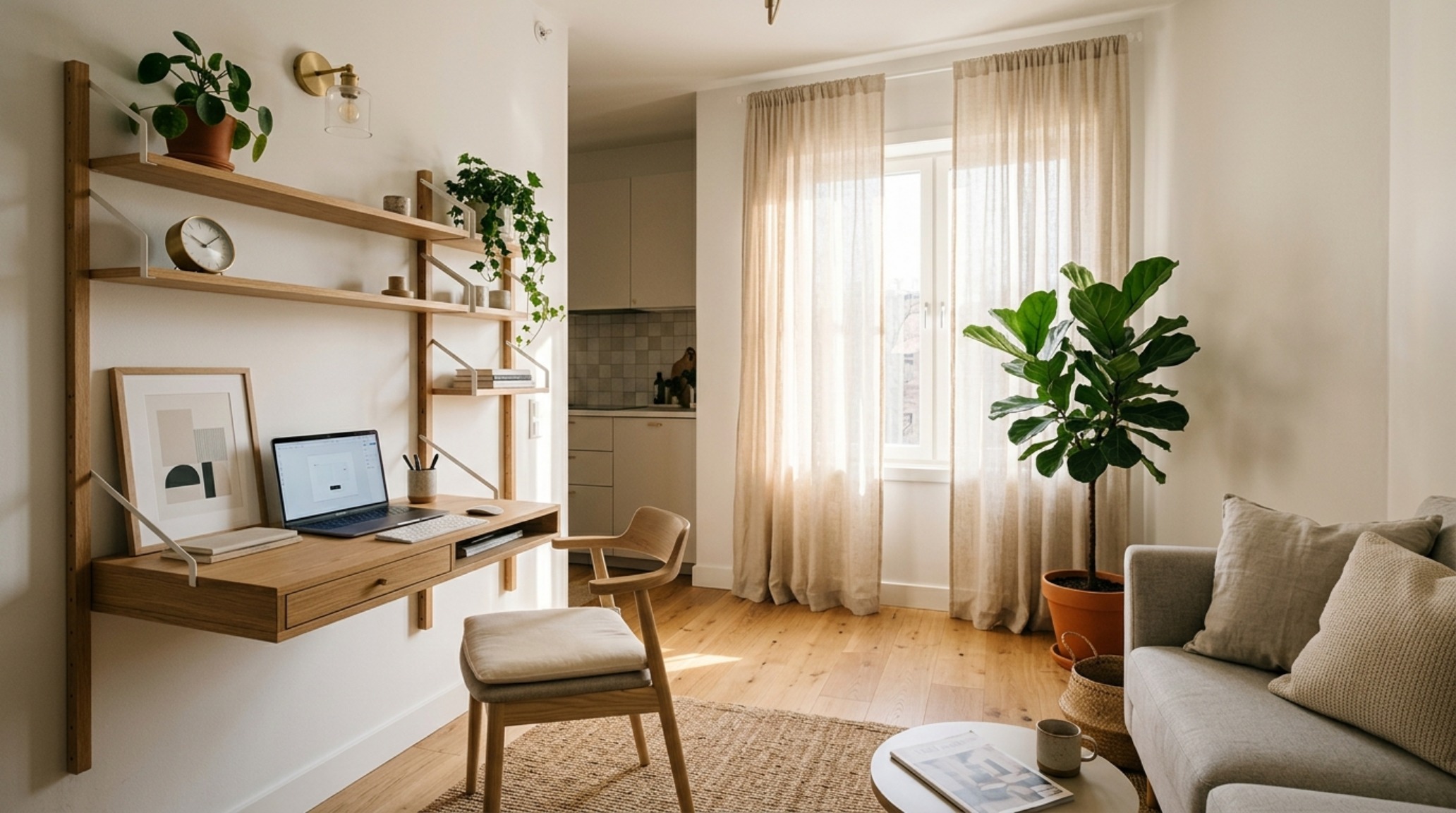 small space modern design on a budget ideas showcasing a multi-functional folding dining table and wall-mounted sculptural lighting. small space modern design on a budget ideas showcasing a multi-functional folding dining table and wall-mounted sculptural lighting.