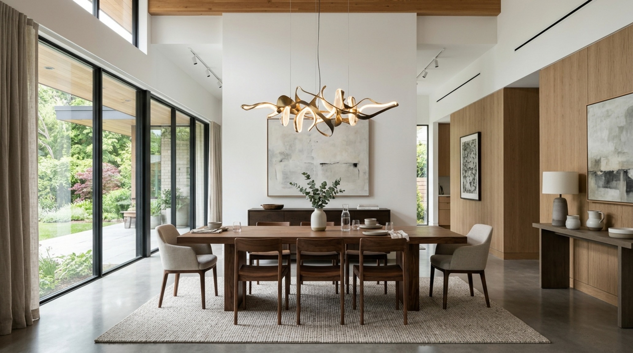 unique hanging lights lighting guide illustrating the 30-inch suspension height over a mid-century modern dining table unique hanging lights lighting guide illustrating the 30-inch suspension height over a mid-century modern dining table