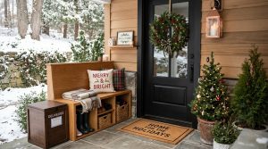 Ergonomic Mastery: Functional & Space Saving Hacks For Front Door Christmas Decorating Ideas – Visual 5