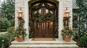Ergonomic Mastery: Functional & Space Saving Hacks For Front Door Christmas Decorating Ideas – Visual 7