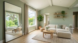Ergonomic Mastery: Functional & Space Saving Hacks For Brown Green Living Rooms – Visual 8