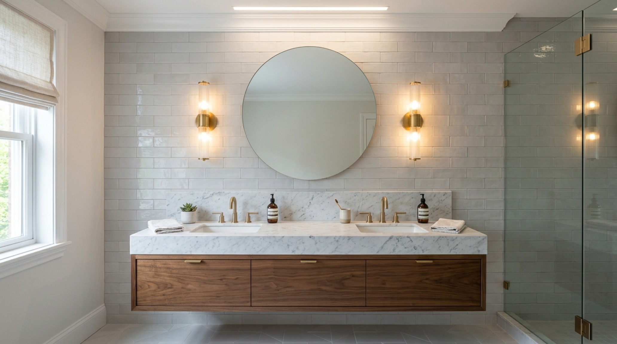 interior design ideas for bathrooms lighting guide showing a high-CRI backlit mirror providing shadow-free task lighting for a morning grooming ritual interior design ideas for bathrooms lighting guide showing a high-CRI backlit mirror providing shadow-free task lighting for a morning grooming ritual