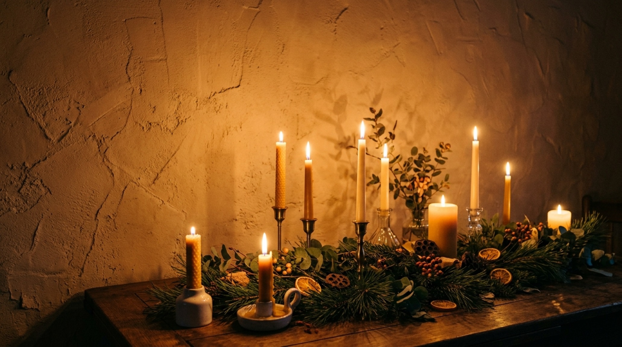 table decorations for christmas lighting guide illustrating shadow play on a wall painted in Benjamin Moore Swiss Coffee with diffused directional candlelight table decorations for christmas lighting guide illustrating shadow play on a wall painted in Benjamin Moore Swiss Coffee with diffused directional candlelight