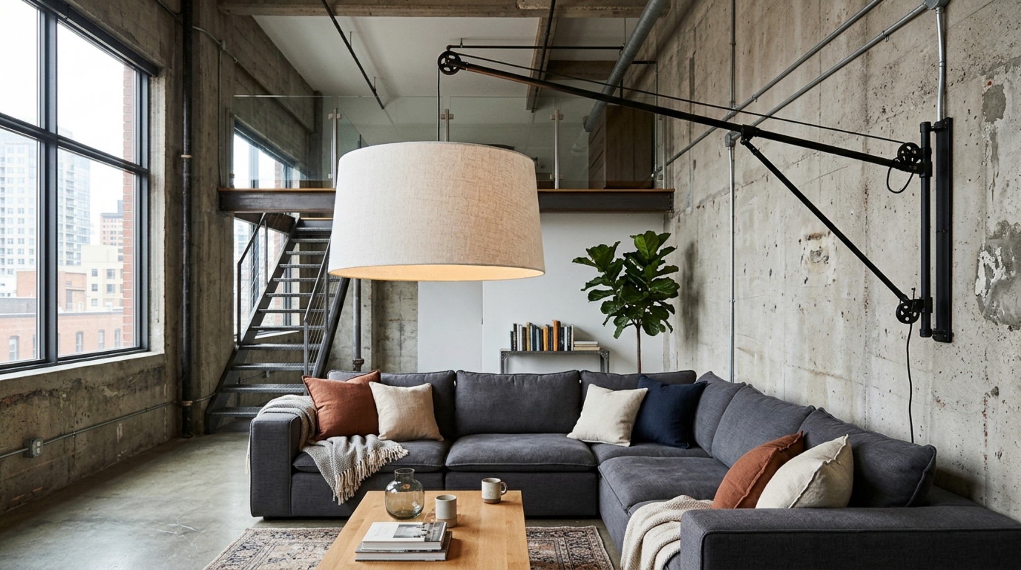 modern unique hanging lights ideas utilizing swing-arm mechanisms for flexible seating arrangements in a multi-use loft modern unique hanging lights ideas utilizing swing-arm mechanisms for flexible seating arrangements in a multi-use loft