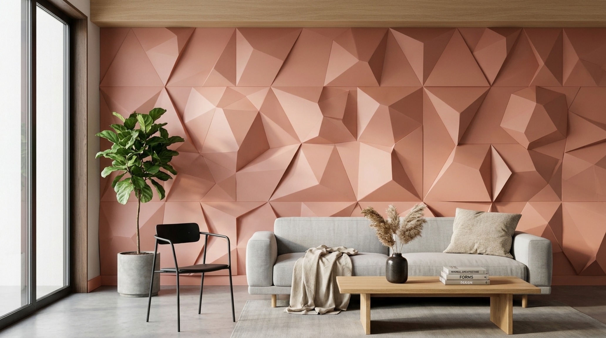 modern wall panels interior design ideas focusing on a geometric 3D panel arrangement in a soft Farrow & Ball Setting Plaster finish. modern wall panels interior design ideas focusing on a geometric 3D panel arrangement in a soft Farrow & Ball Setting Plaster finish.