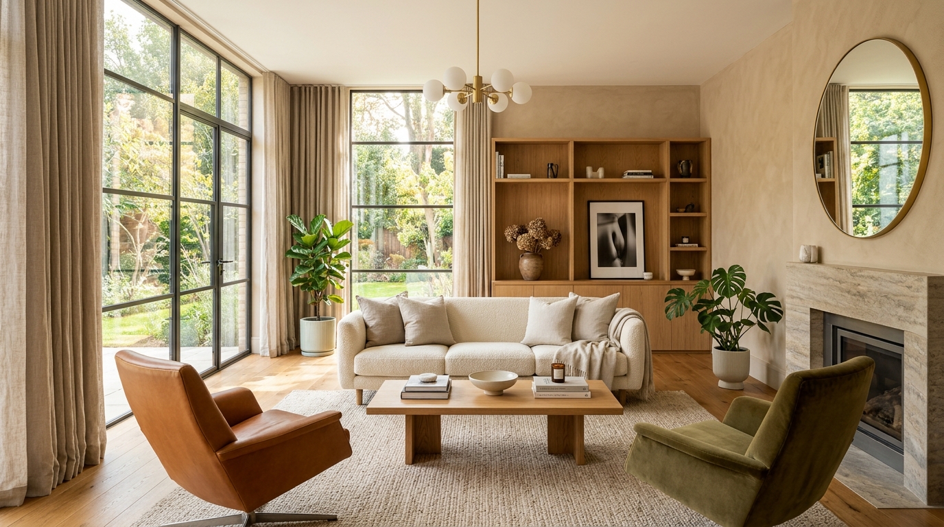 High-end interior design visual depicting small apartment balcony ideas