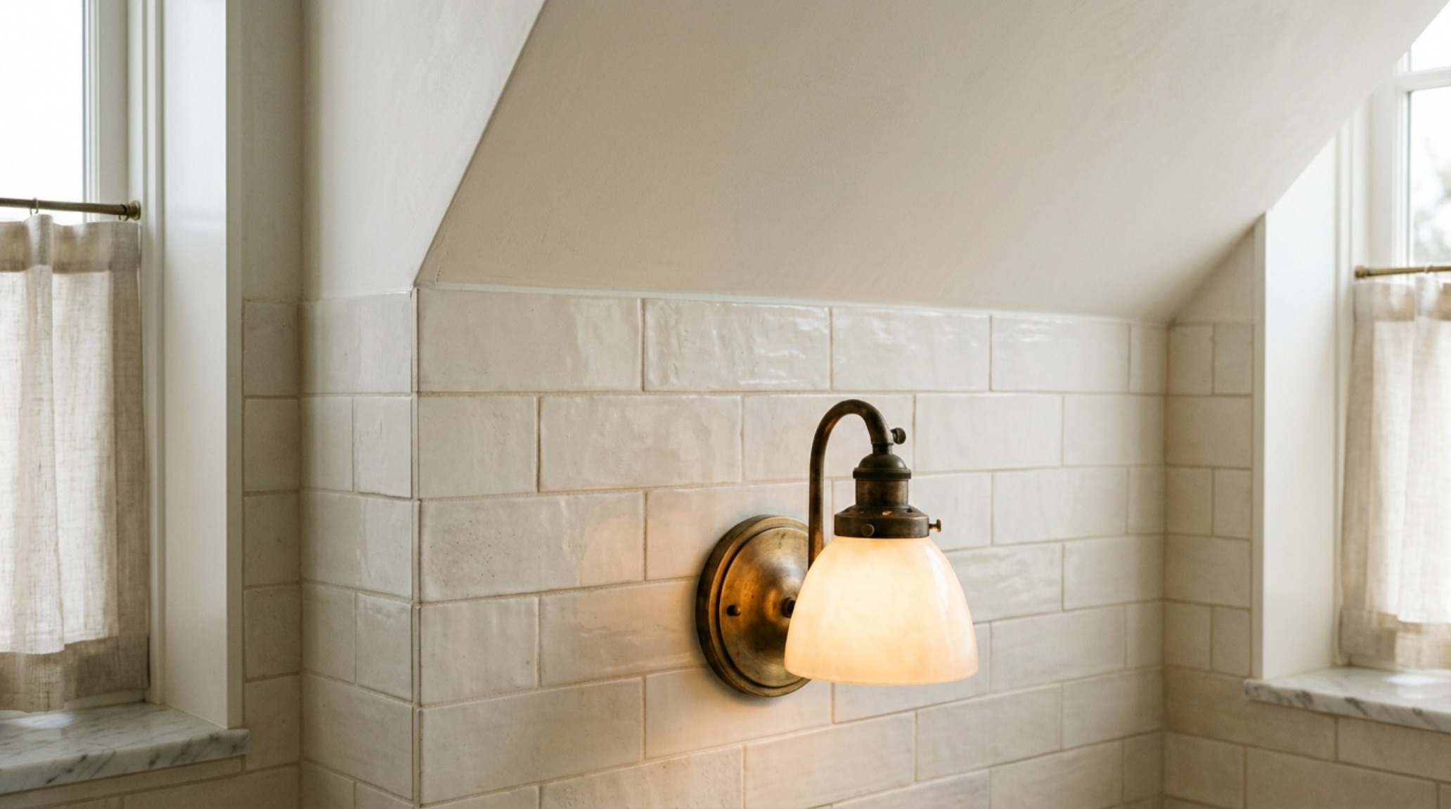 The intersection of brass hardware and precision grouting on a backsplash, showing the architectural reveal in a curated spatial statement.