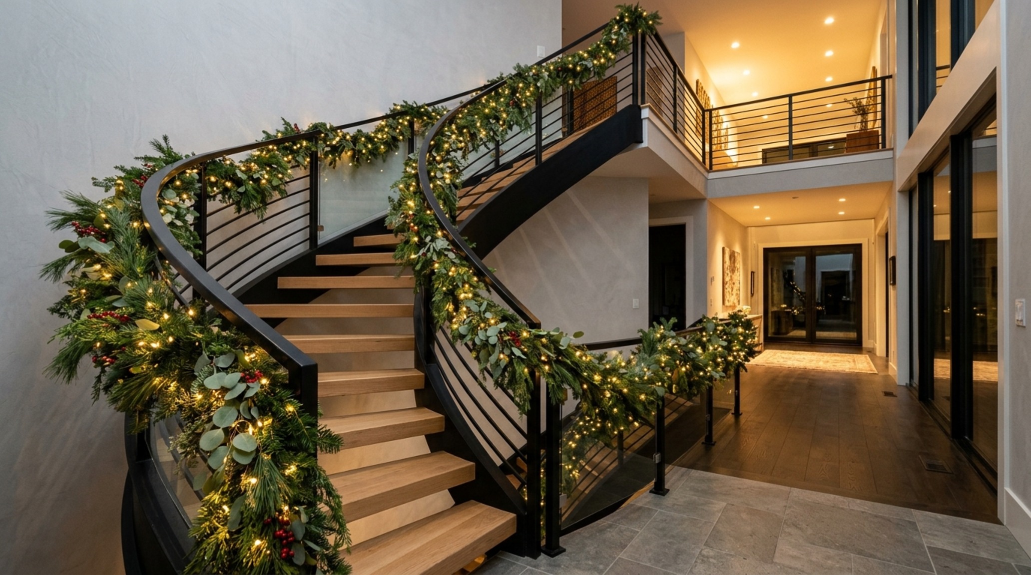 ideas for decorating for christmas lighting guide focusing on the high-CRI illumination of a traditional banister garland with warm white LEDs. ideas for decorating for christmas lighting guide focusing on the high-CRI illumination of a traditional banister garland with warm white LEDs.