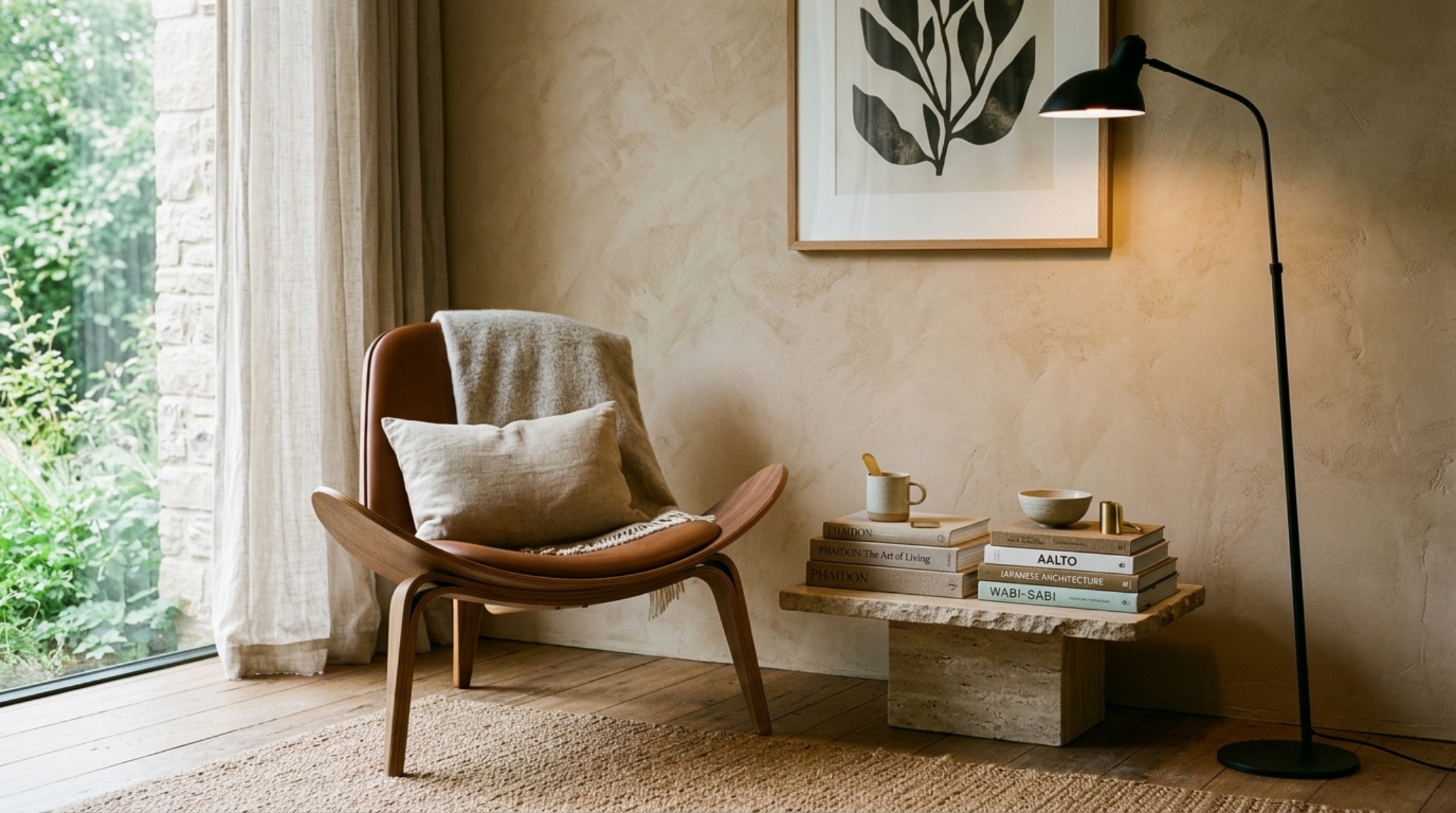 contemporary home décor inspiration with a curated vignette of textured ceramic vases, a sculptural walnut chair, and warm ambient 2700K lighting contemporary home décor inspiration with a curated vignette of textured ceramic vases, a sculptural walnut chair, and warm ambient 2700K lighting