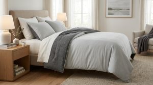 Living Ease: Reversible Tech And Ergonomic Fluidity In Modern Cool Comforter Sets – Visual 8