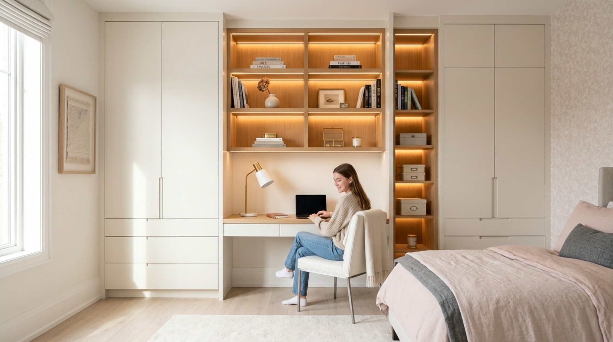 teen girl room storage solutions with floor-to-ceiling cabinetry, integrated LED strip lighting, and a neutral color palette for a seamless finish. teen girl room storage solutions with floor-to-ceiling cabinetry, integrated LED strip lighting, and a neutral color palette for a seamless finish.