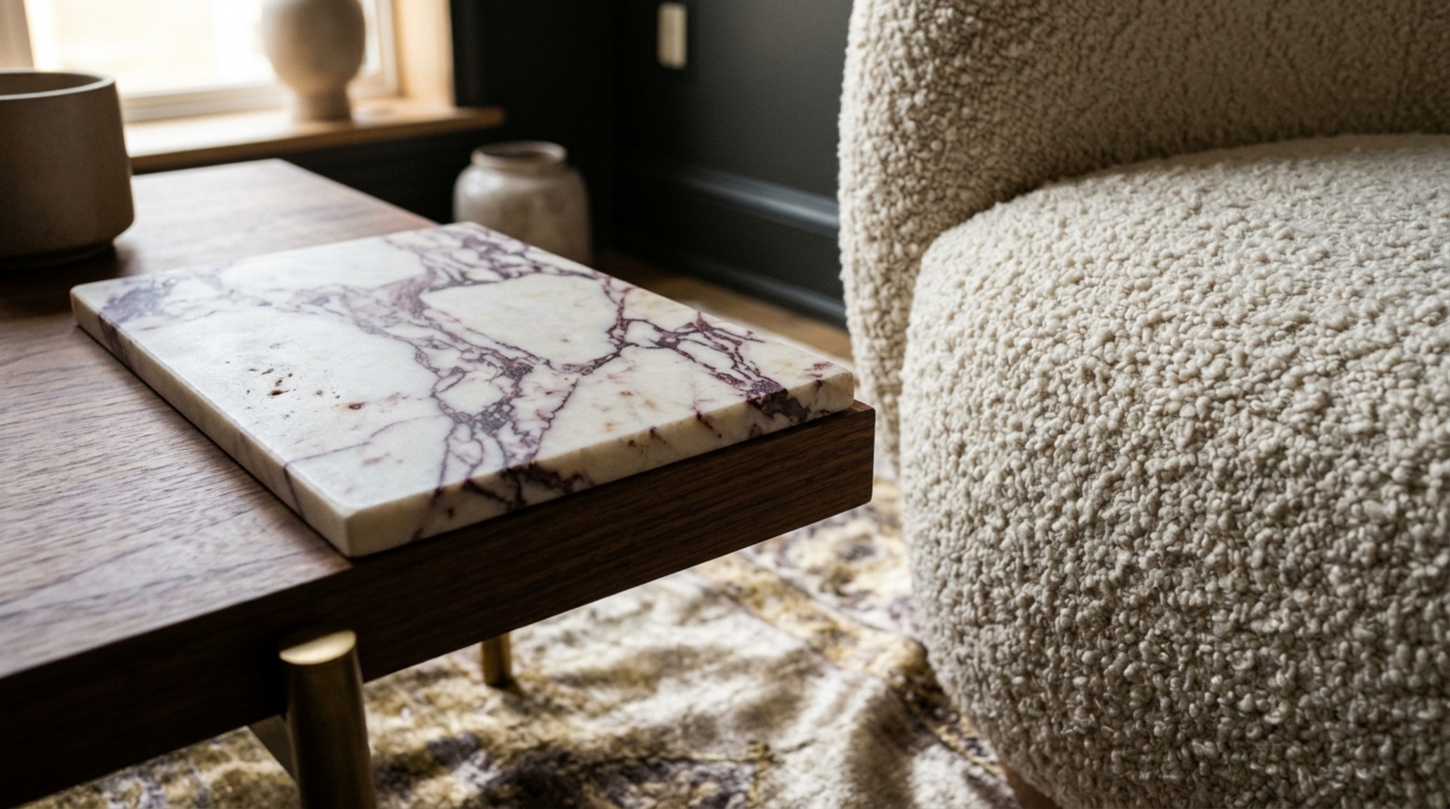 luxury narrow living room design ideas textures with a close-up on Belgian linen upholstery and a Calacatta marble side table under soft directional light. luxury narrow living room design ideas textures with a close-up on Belgian linen upholstery and a Calacatta marble side table under soft directional light.