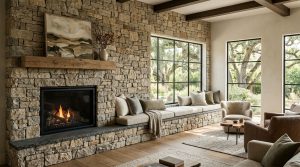 Natural Nuance: Weaving Mediterranean Fossil Stone And Honed Textures For A Sensory First Hearth – Visual 11