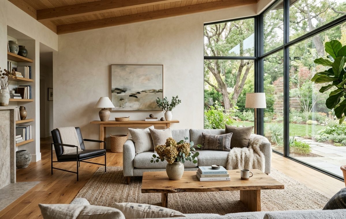 High-end interior design visual depicting small apartment balcony ideas