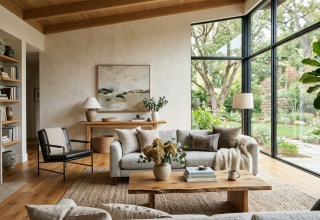 High-end interior design visual depicting small apartment balcony ideas
