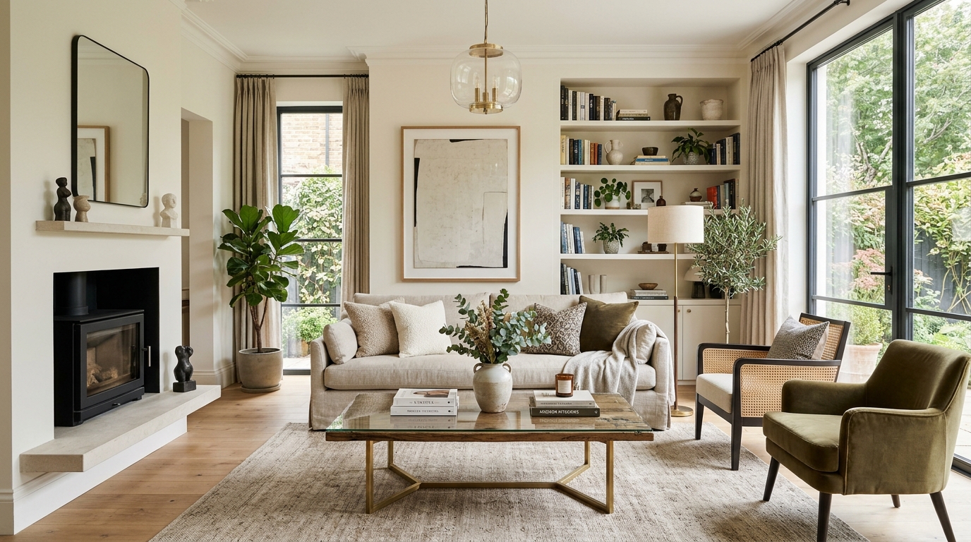 High-end interior design visual depicting small apartment balcony ideas