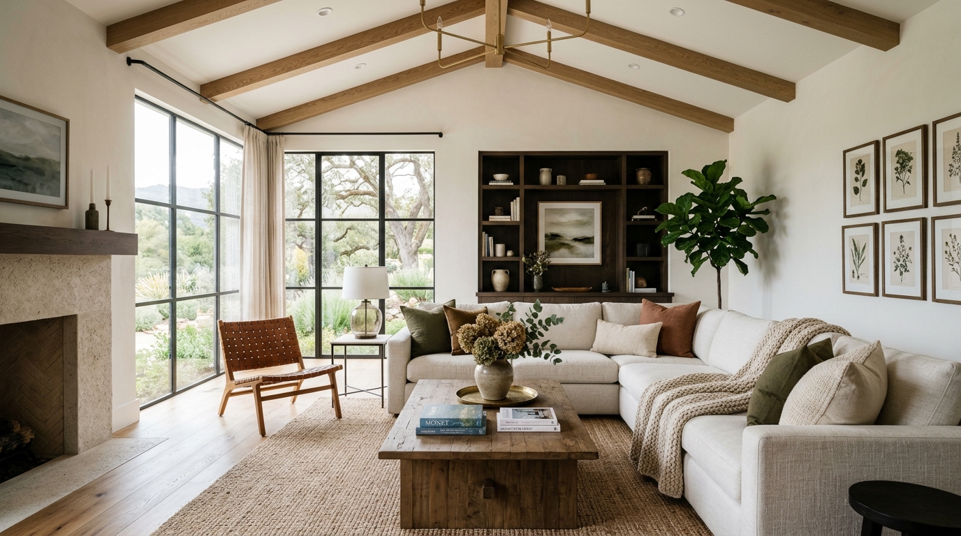 High-end interior design visual depicting small apartment balcony ideas