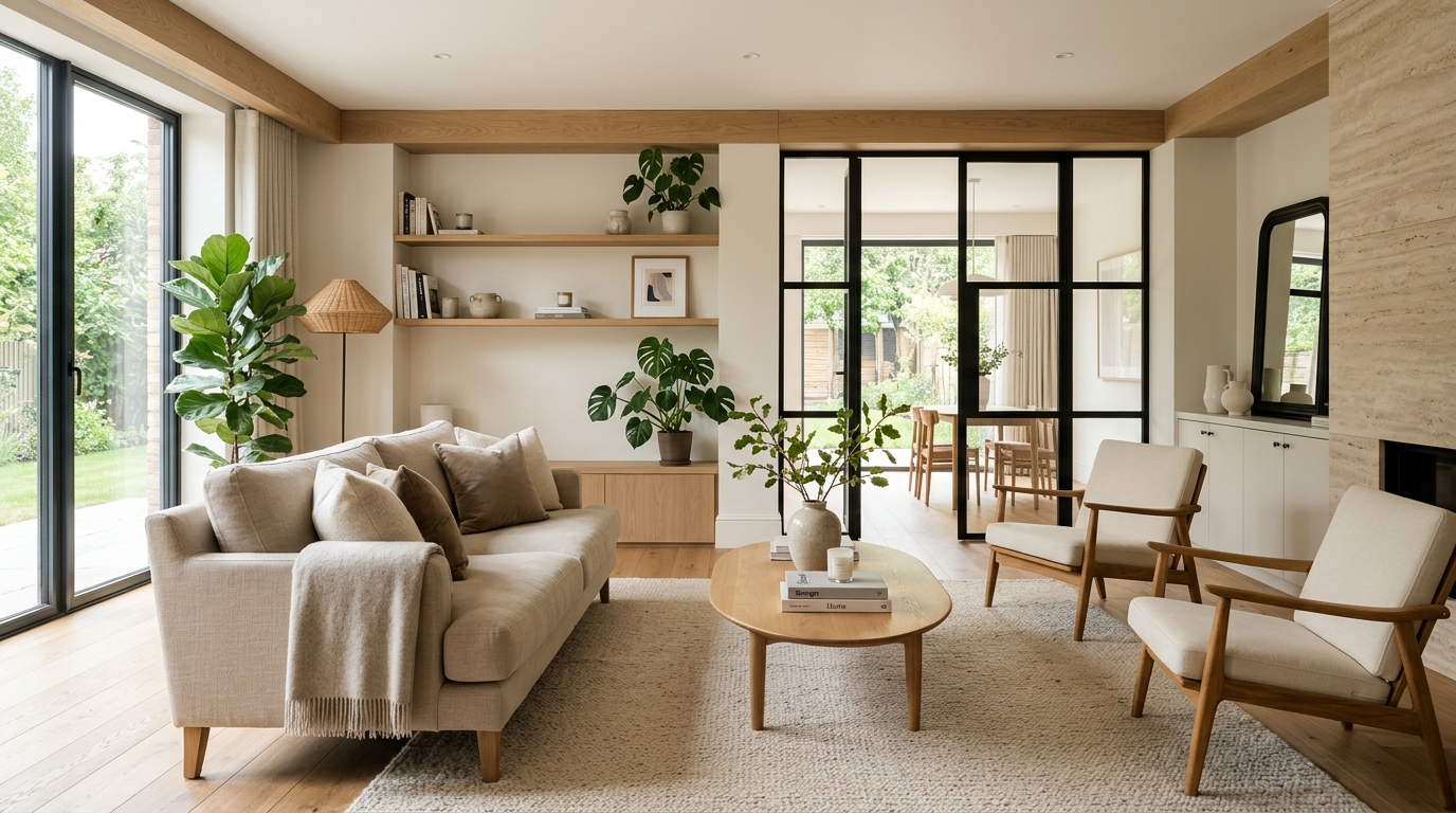 High-end interior design visual depicting small apartment balcony ideas