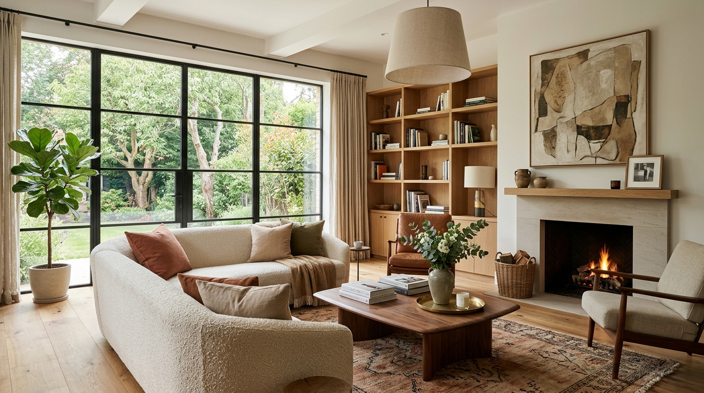 High-end interior design visual depicting small apartment balcony ideas