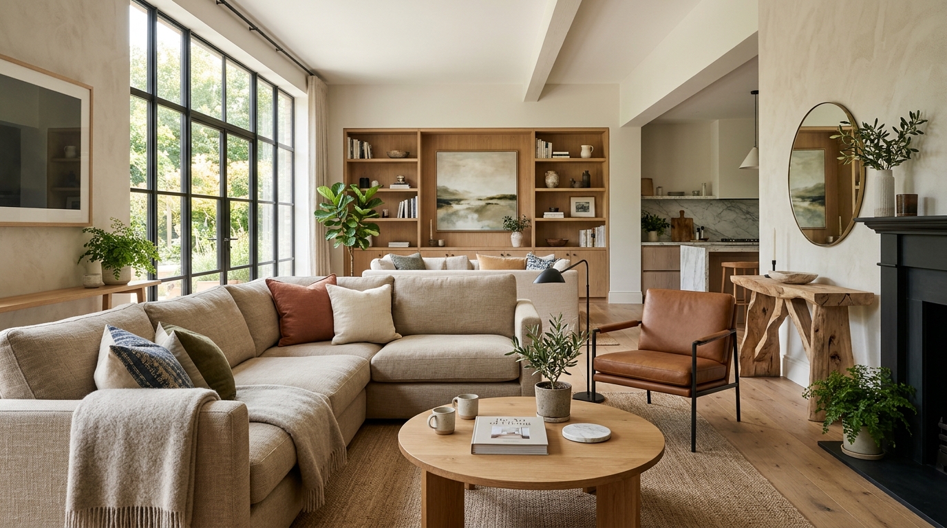 High-end interior design visual depicting small apartment balcony ideas