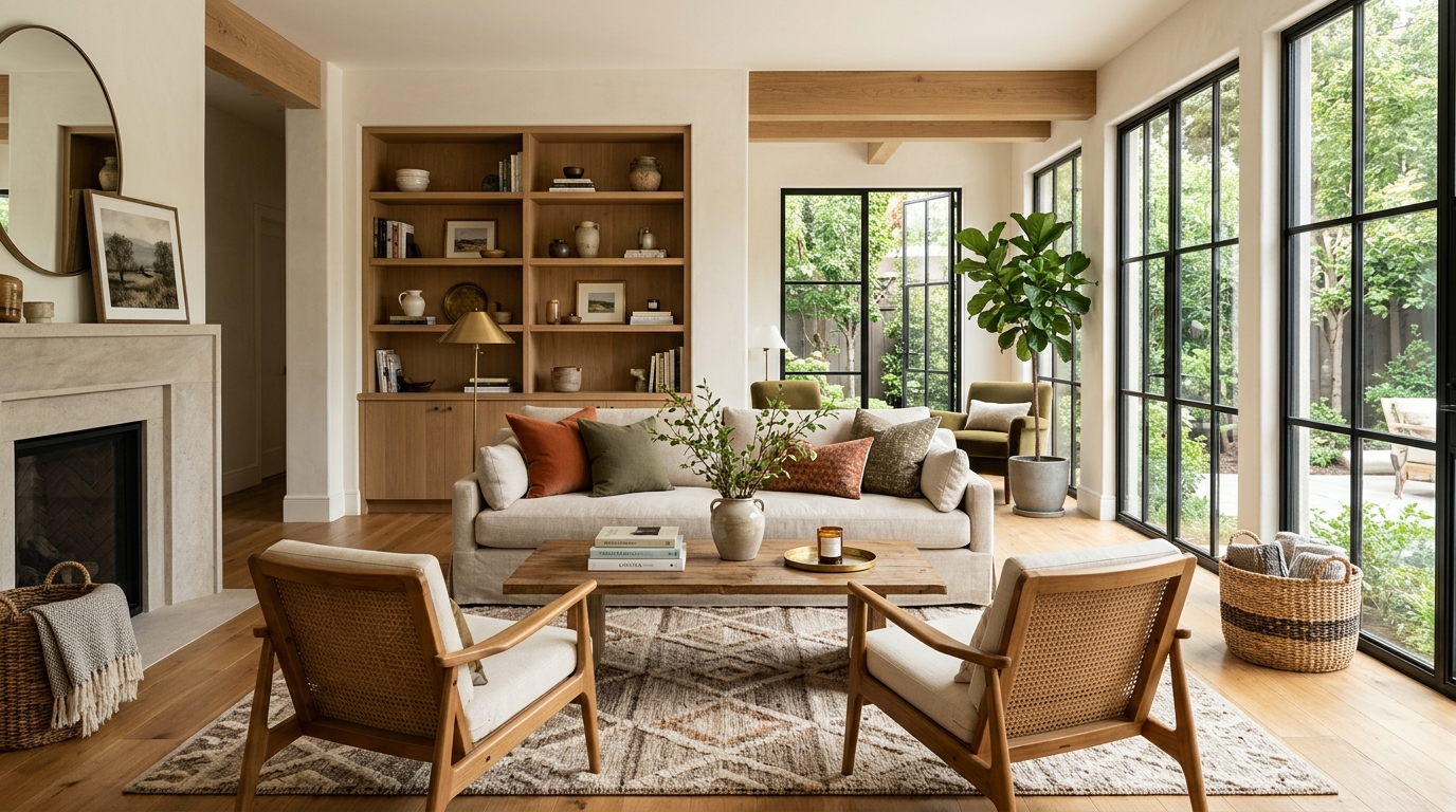 High-end interior design visual depicting small apartment balcony ideas