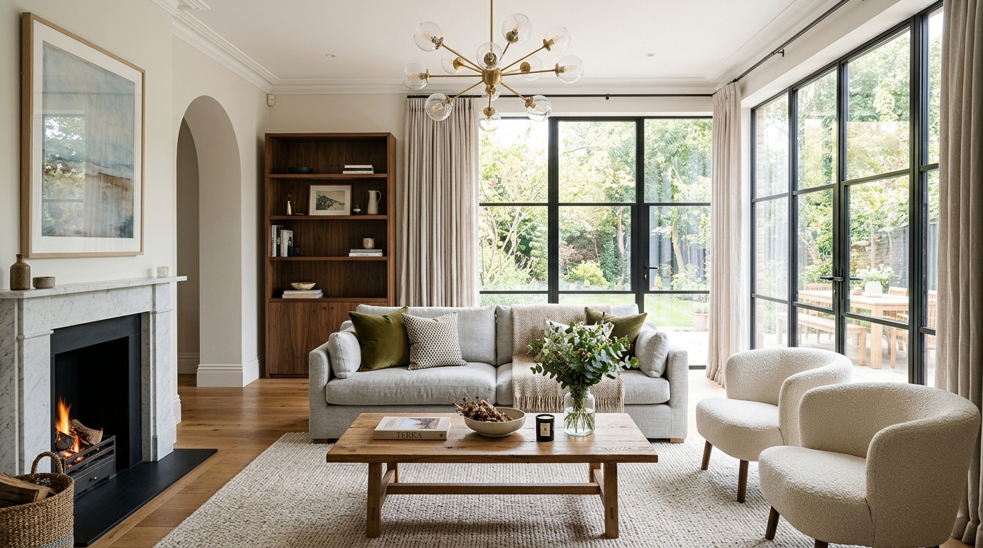 High-end interior design visual depicting small apartment balcony ideas