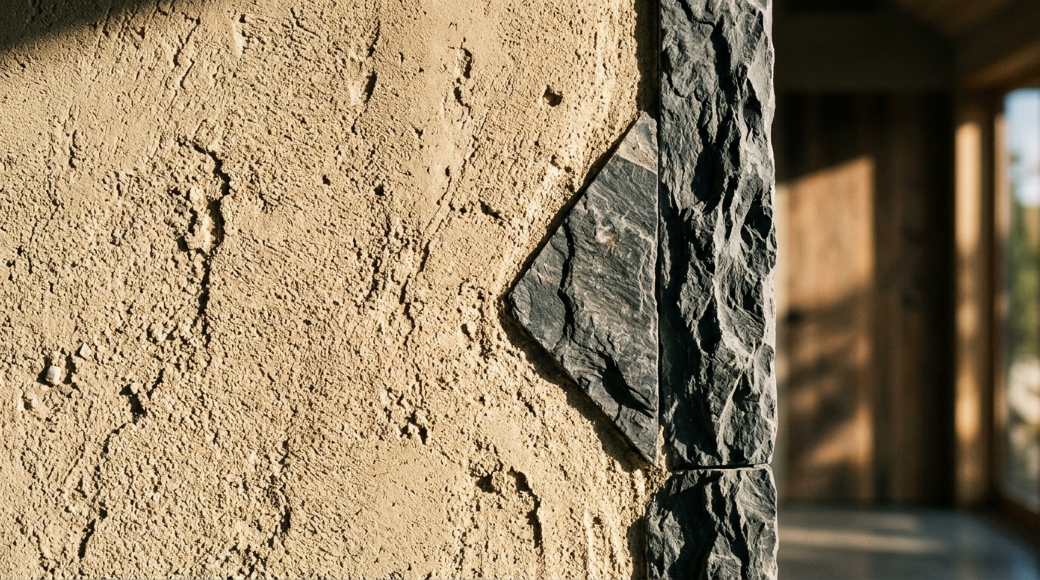 architectural rendering tools free close-up of high CRI lighting hitting a textured plaster wall and charcoal accents