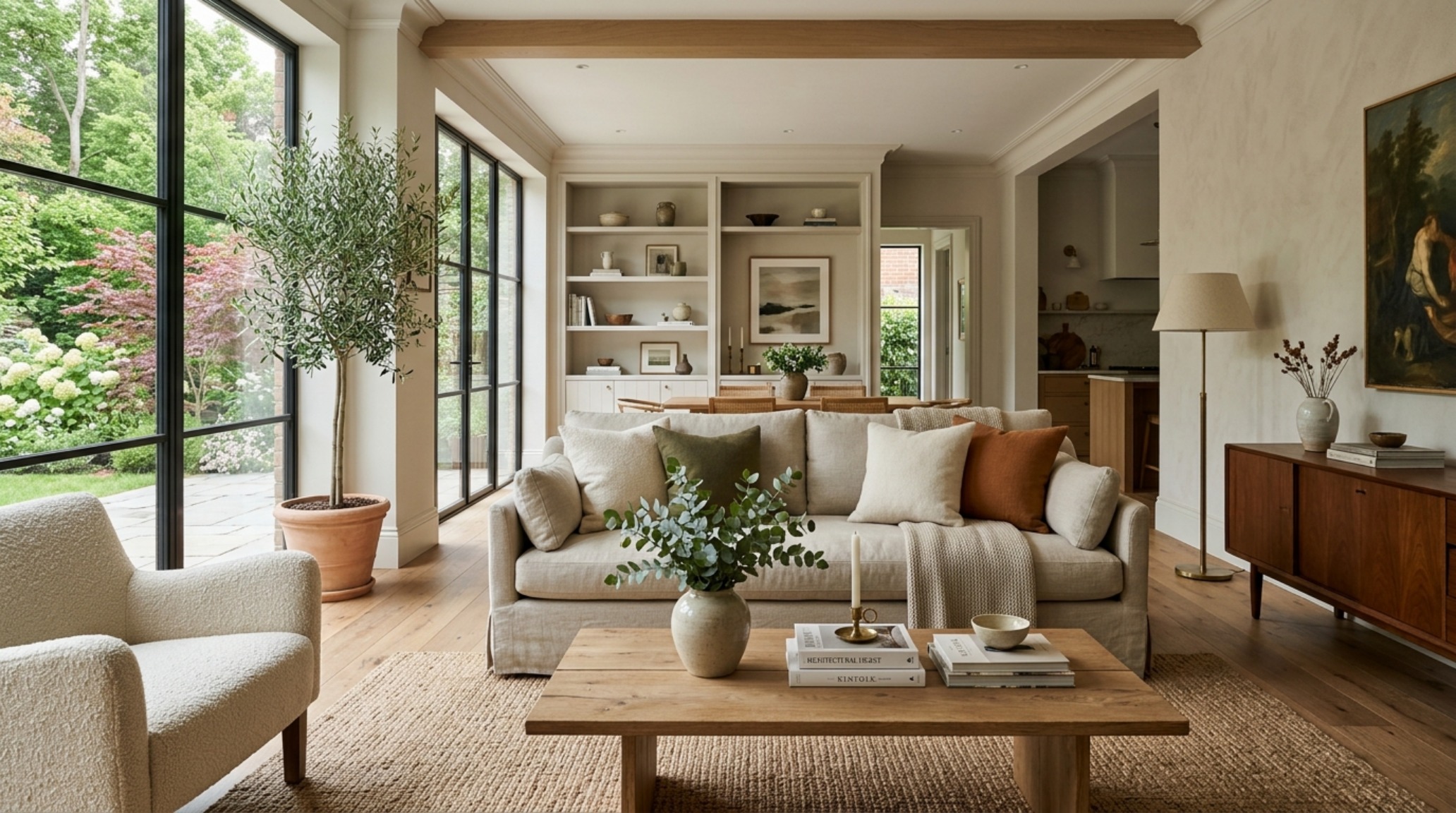 High-end interior design visual depicting scandinavian rustic home decor ideas