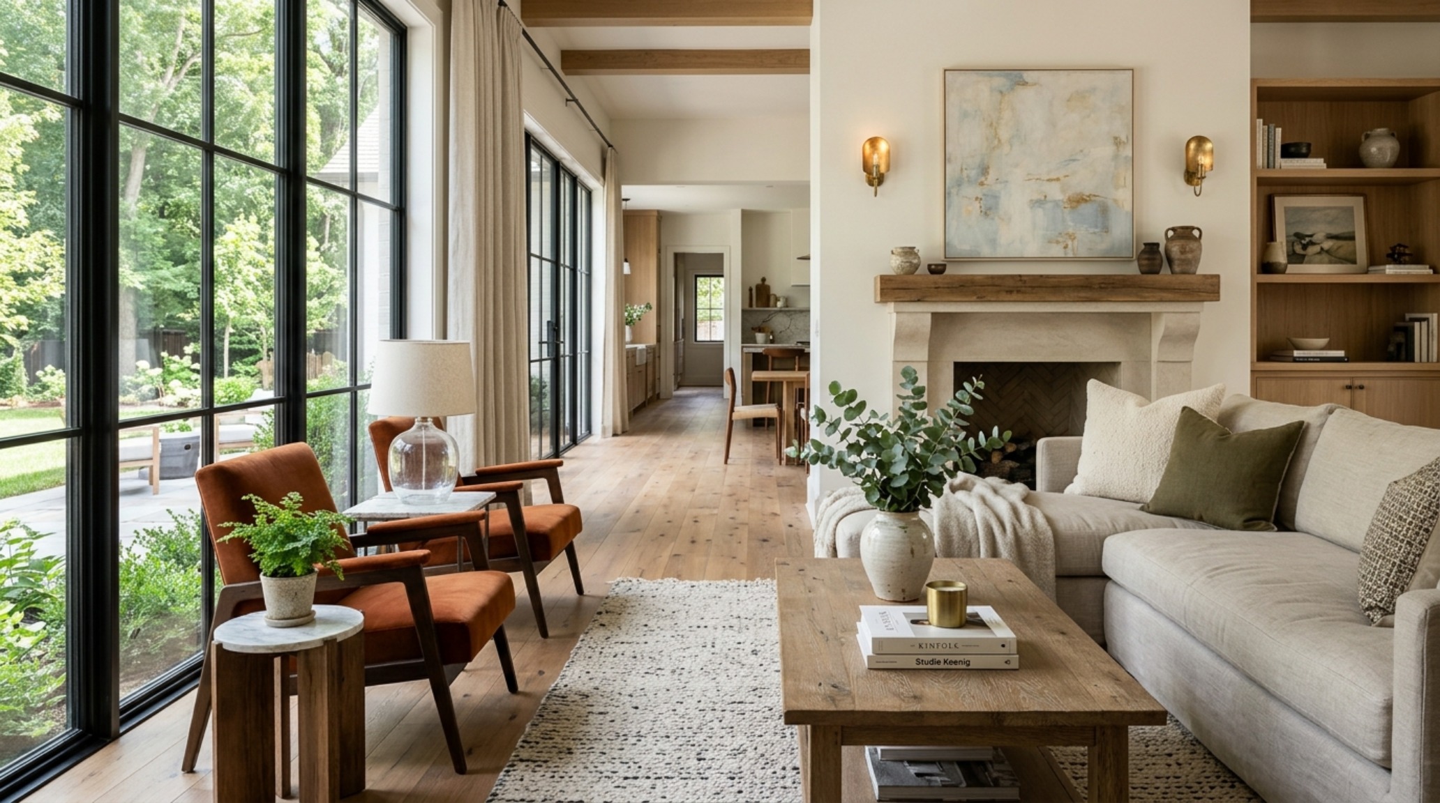 High-end interior design visual depicting scandinavian rustic home decor ideas