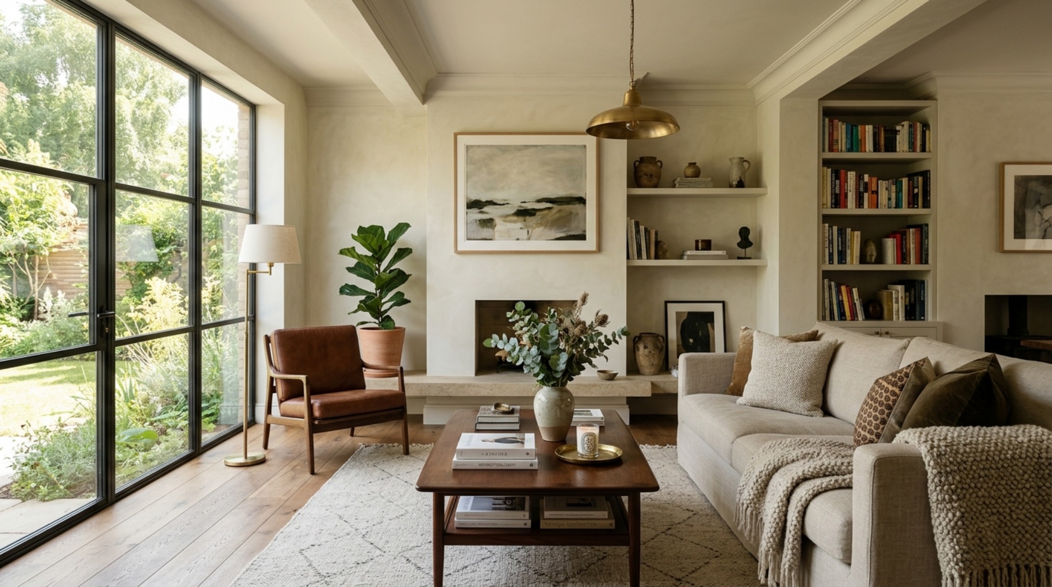High-end interior design visual depicting scandinavian rustic home decor ideas