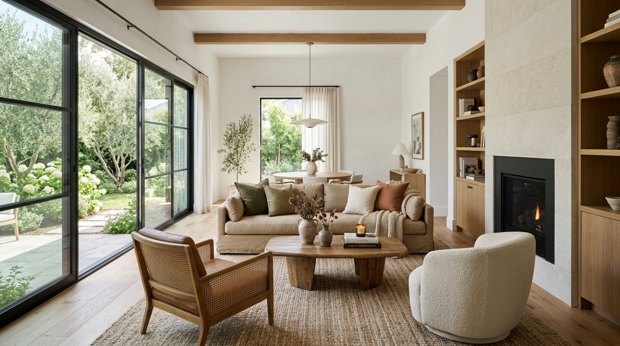 High-end interior design visual depicting scandinavian rustic home decor ideas
