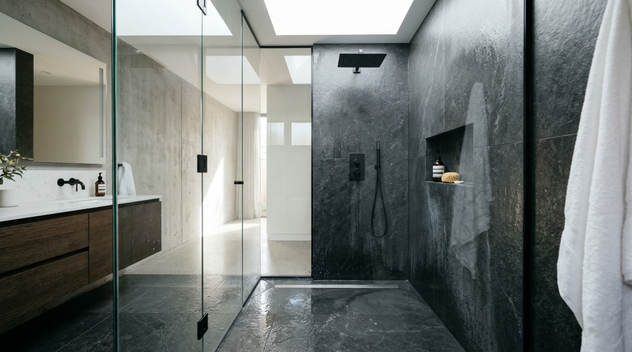 luxury shower system reviews highlight the architectural integration of this ceiling-mounted panel in a minimalist master suite. luxury shower system reviews highlight the architectural integration of this ceiling-mounted panel in a minimalist master suite.