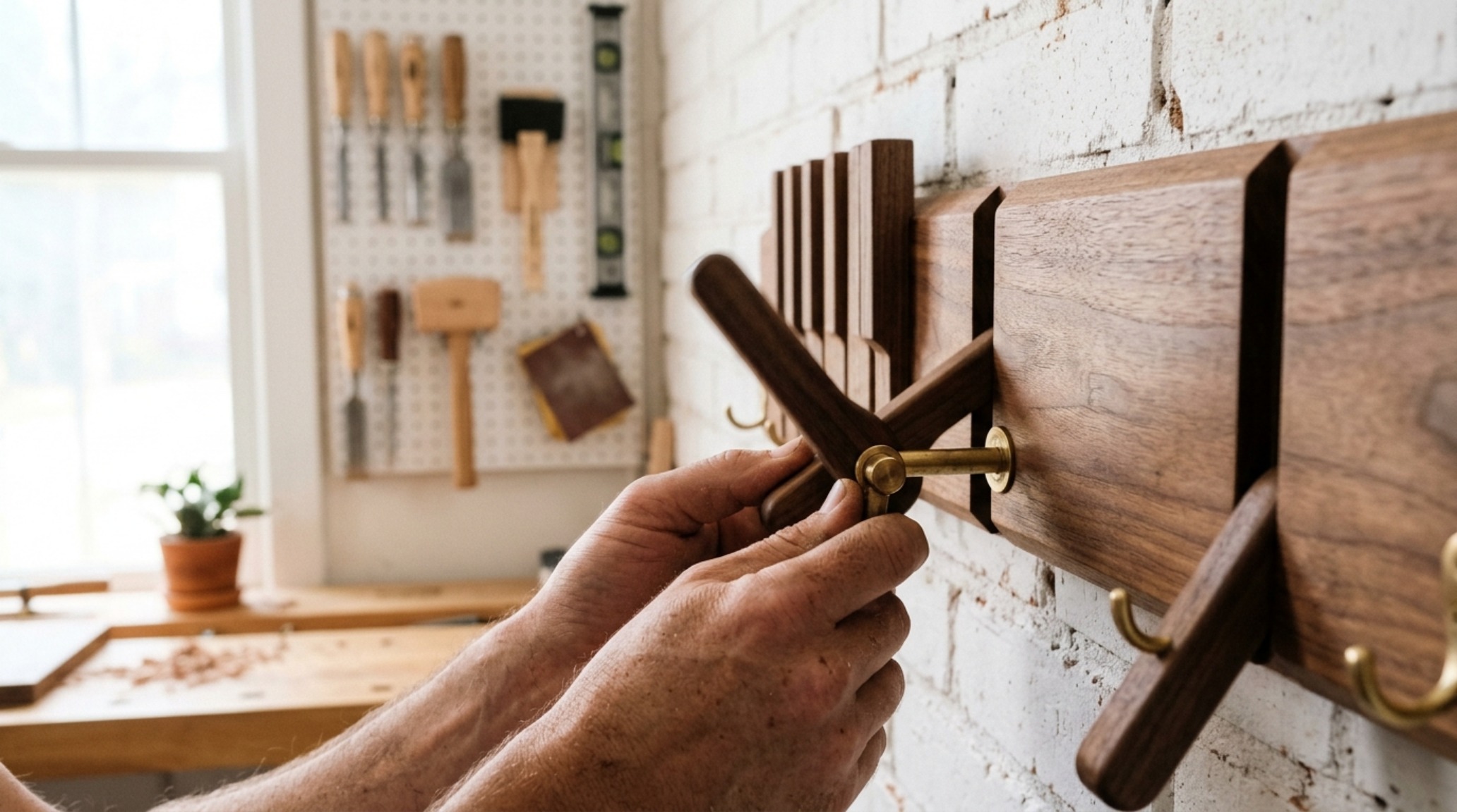 DIY piano coat rack tutorial showing the kinetic movement of the fold-down keys in a contemporary architectural setting DIY piano coat rack tutorial showing the kinetic movement of the fold-down keys in a contemporary architectural setting