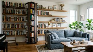 Sensory Library Luxe: Styling Your Prime Day Rotating Bookshelf With Warm Timber Floating Accents – Visual 11