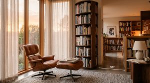 Sensory Library Luxe: Styling Your Prime Day Rotating Bookshelf With Warm Timber Floating Accents – Visual 4